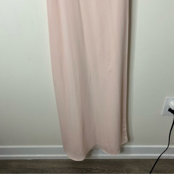 WAYF The Jamie Maxi Dress Ruffle Wrap Attached Tie Waist Gown Ballet Pink XXS - Picture 15 of 16